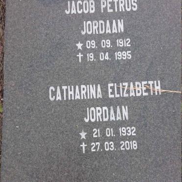 JORDAAN Jacob Petrus 1912-1995 :: JORDAAN Catharina Elizabeth 1932-2018