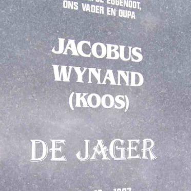 JAGER Jacobus Wynand, de 1927-2003