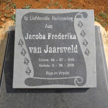 JAARSVELD Jacoba Frederika, van 1968-2019