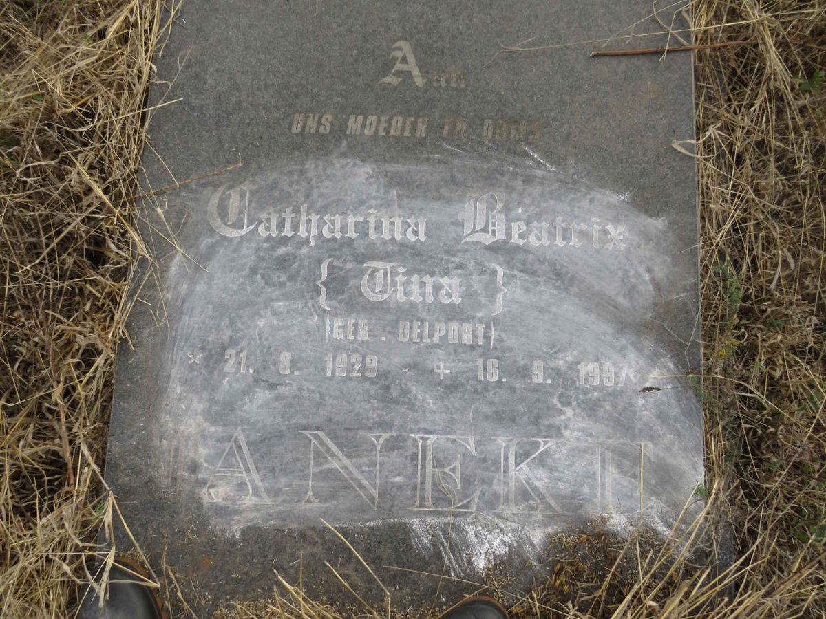 JANEKE Catharina Beatrix nee DELPORT 1929-1997