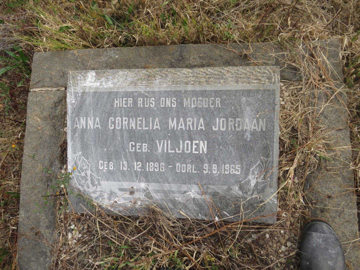 JORDAAN Anna Cornelia Maria nee VILJOEN 1896-1965