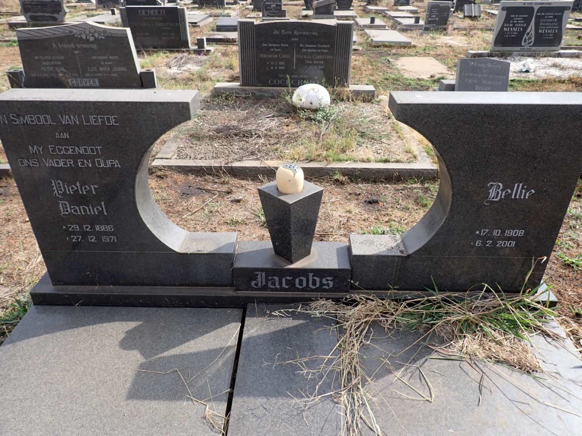 JACOBS Pieter Daniel 1886-1971 & Bellie 1908-2001