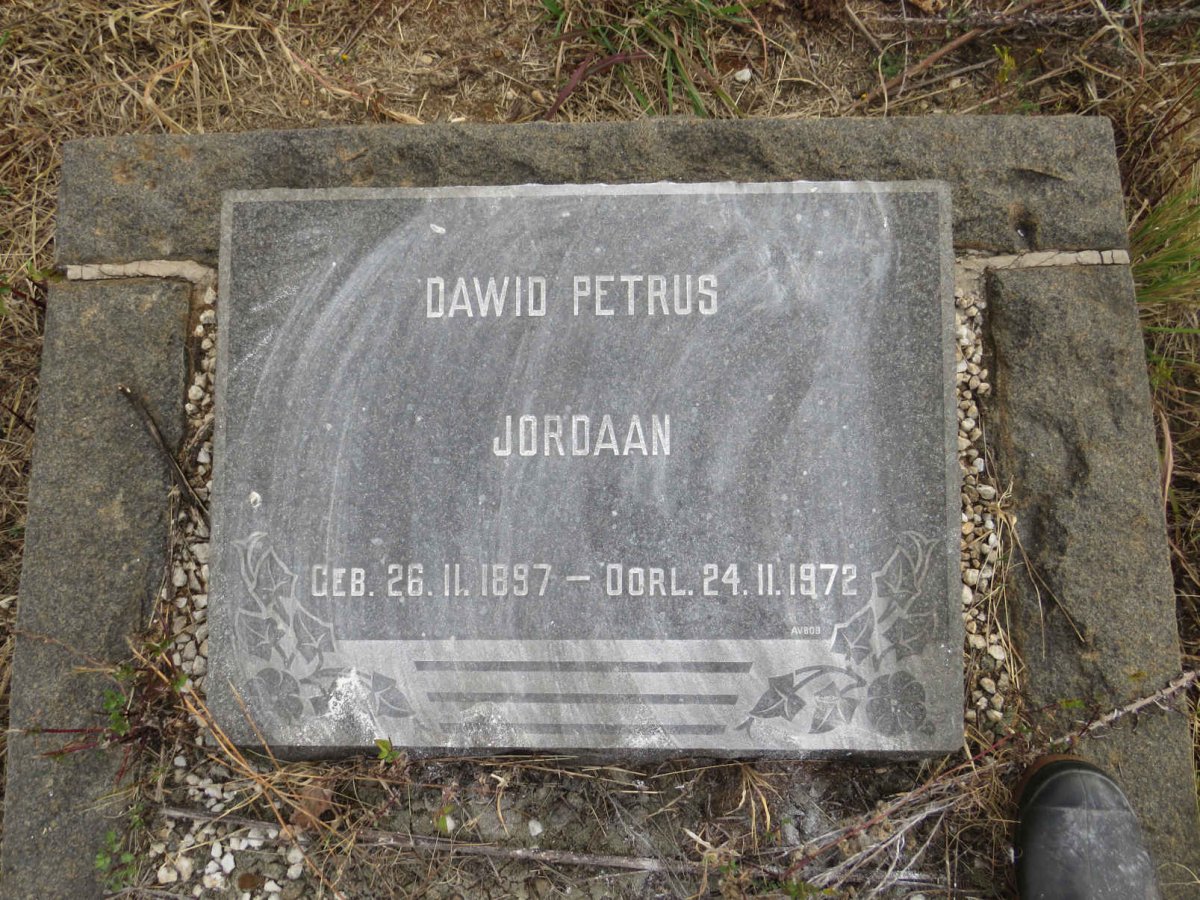 JORDAAN Dawid Petrus 1897-1972
