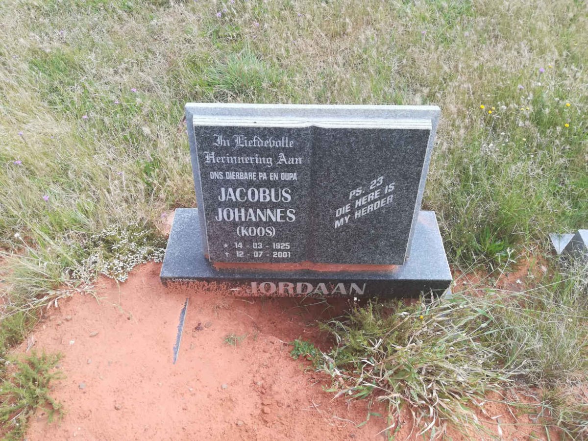 JORDAAN Jacobus Johannes 1925-2001