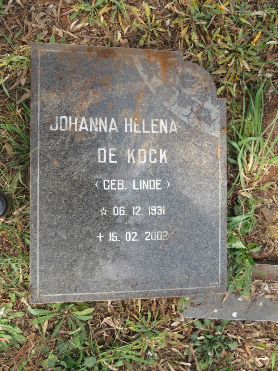 KOCK Johanna Helena, de nee LINDE 1931-2002 :: ? Jan Hendrik 1928-2011 _1