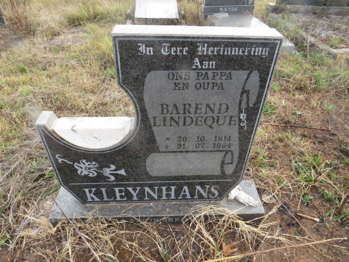 KLEYNHANS Barend Lindeque 1914-1994