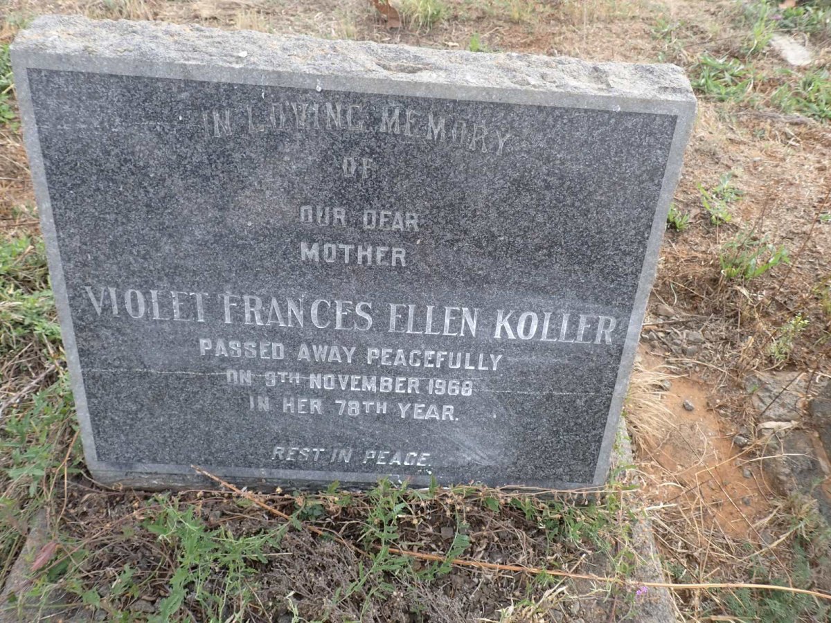 KOLLER Violet Frances Ellen -1968