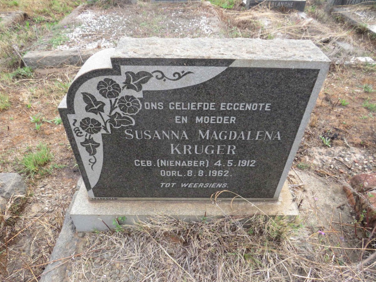 KRUGER Susanna Magdalena nee NIENABER 1912-1962