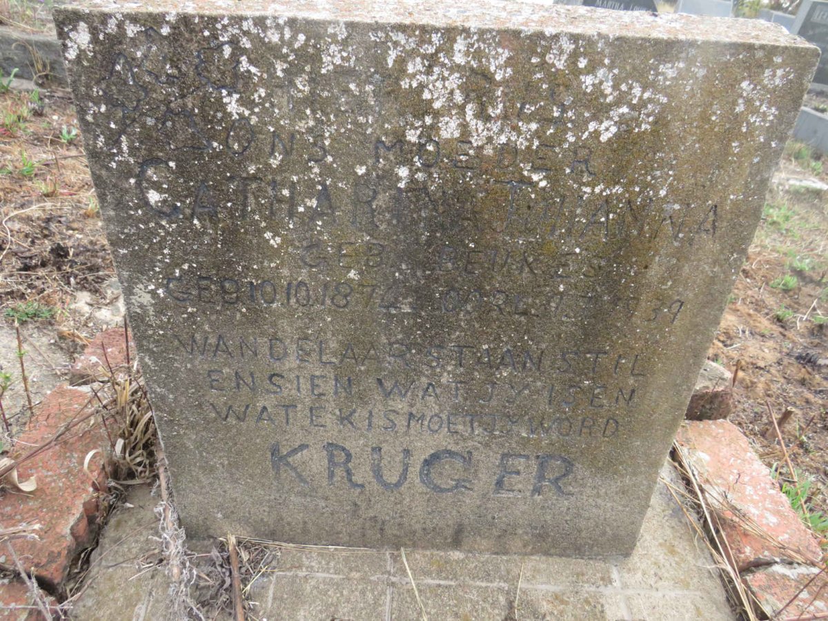 KRUGER Catharina Johanna nee BEUKES 1874-1939