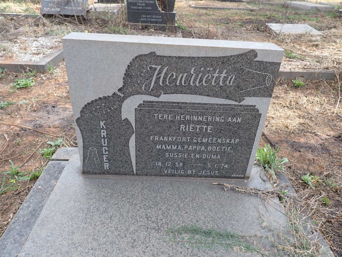 KRUGER Henrietta 1959-1974