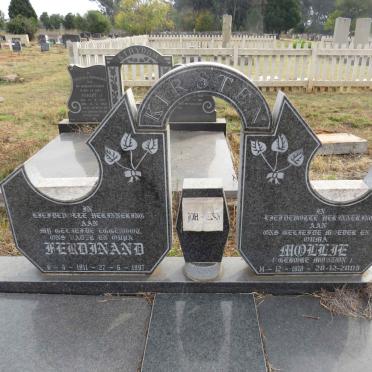 KIRSTEN Ferdinand 1911-1997 & Mollie MOUTON 1918-2005