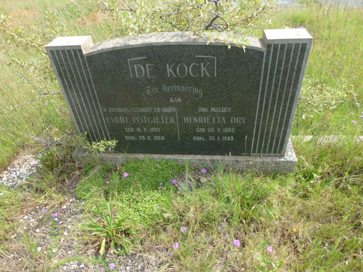KOCK Evert Potgieter, de 1893-1968 &amp; Henrietta Dry 1903-1983