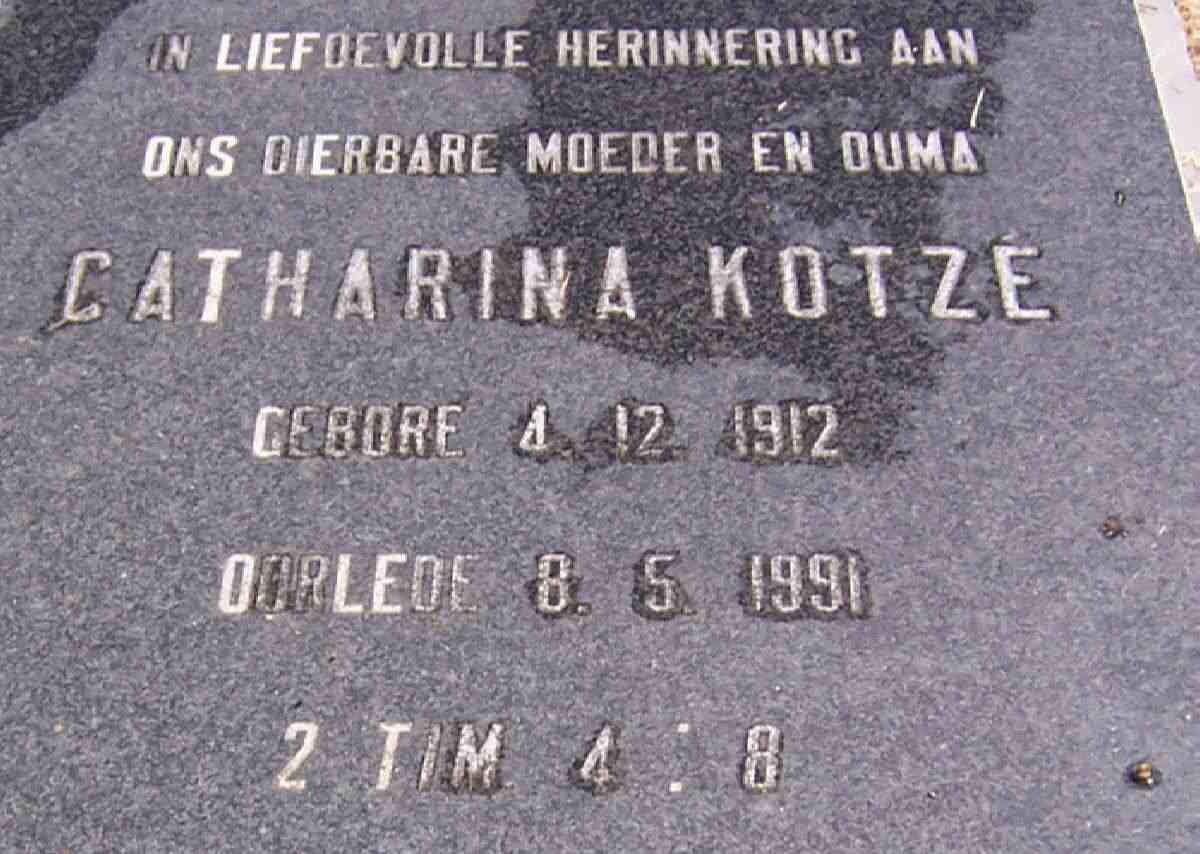 KOTZE Catharina 1912-1991