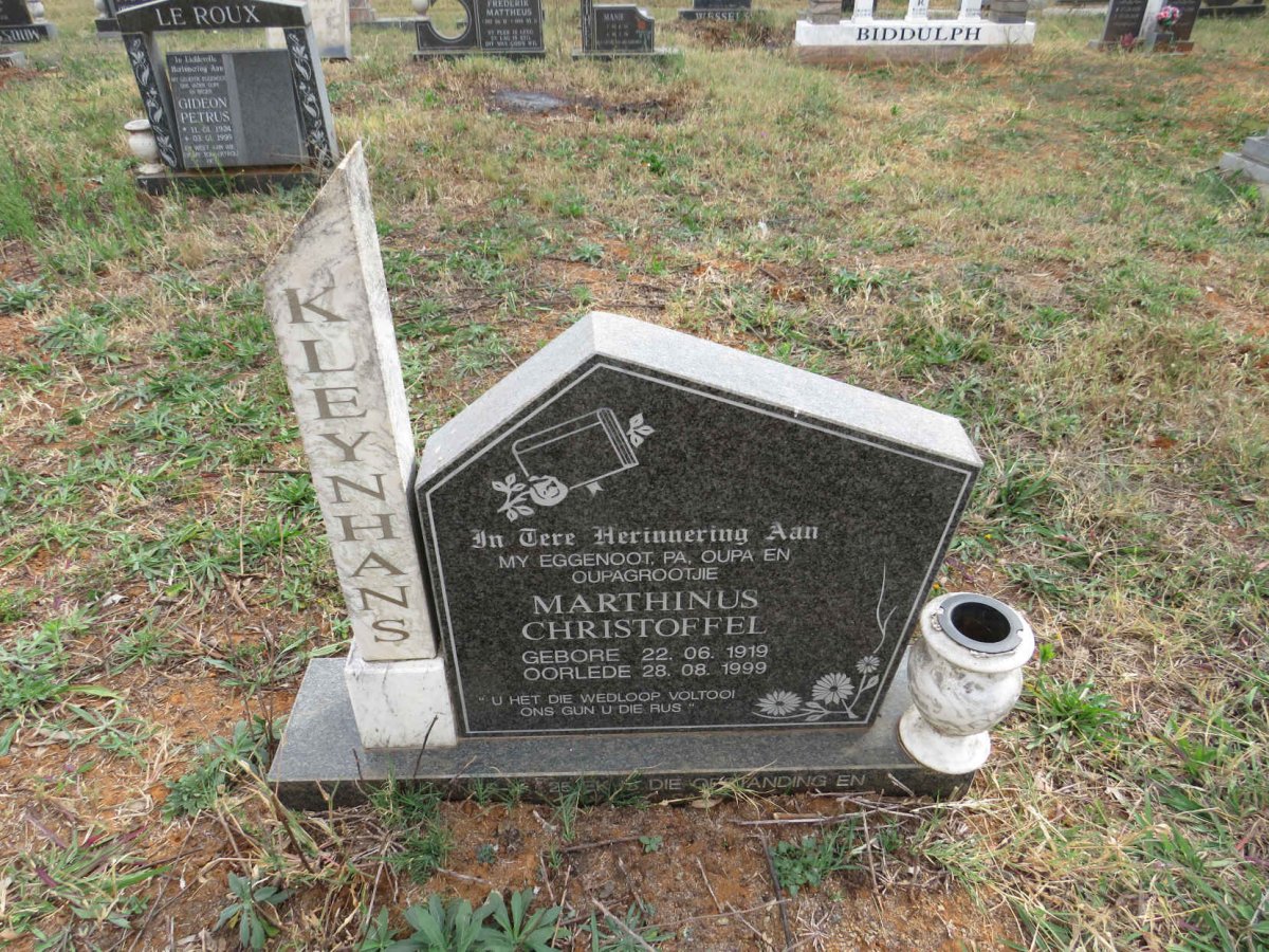 KLEYNHANS Marthinus Christoffel 1919-1999