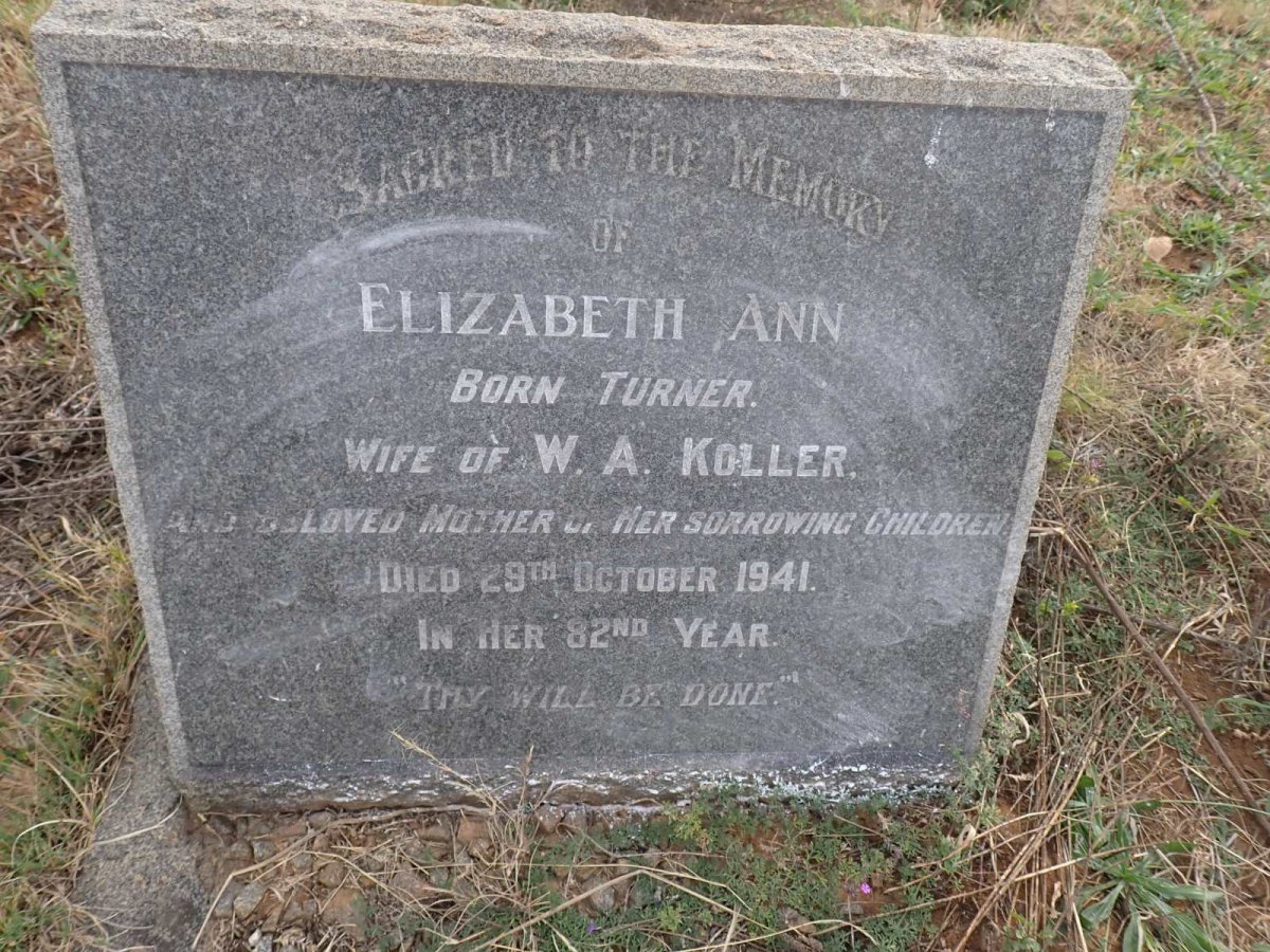 KOLLER Elizabeth Ann nee TURNER -1941