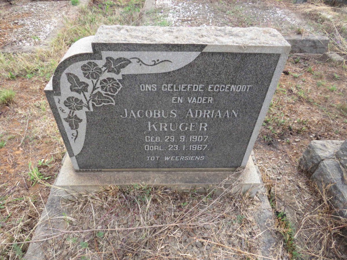 KRUGER Jacobus Adriaan 1907-1967
