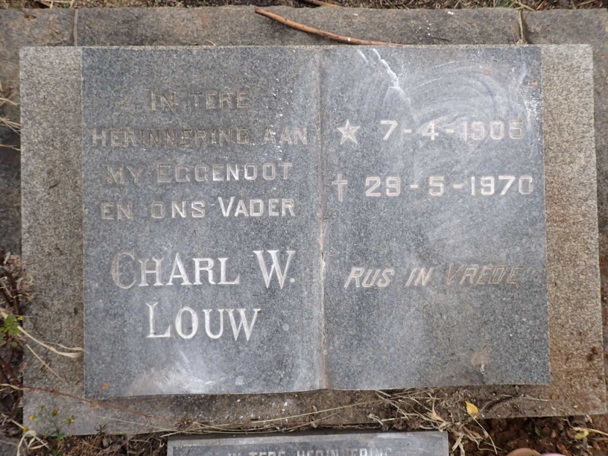 LOUW Charl W. 1905-1970