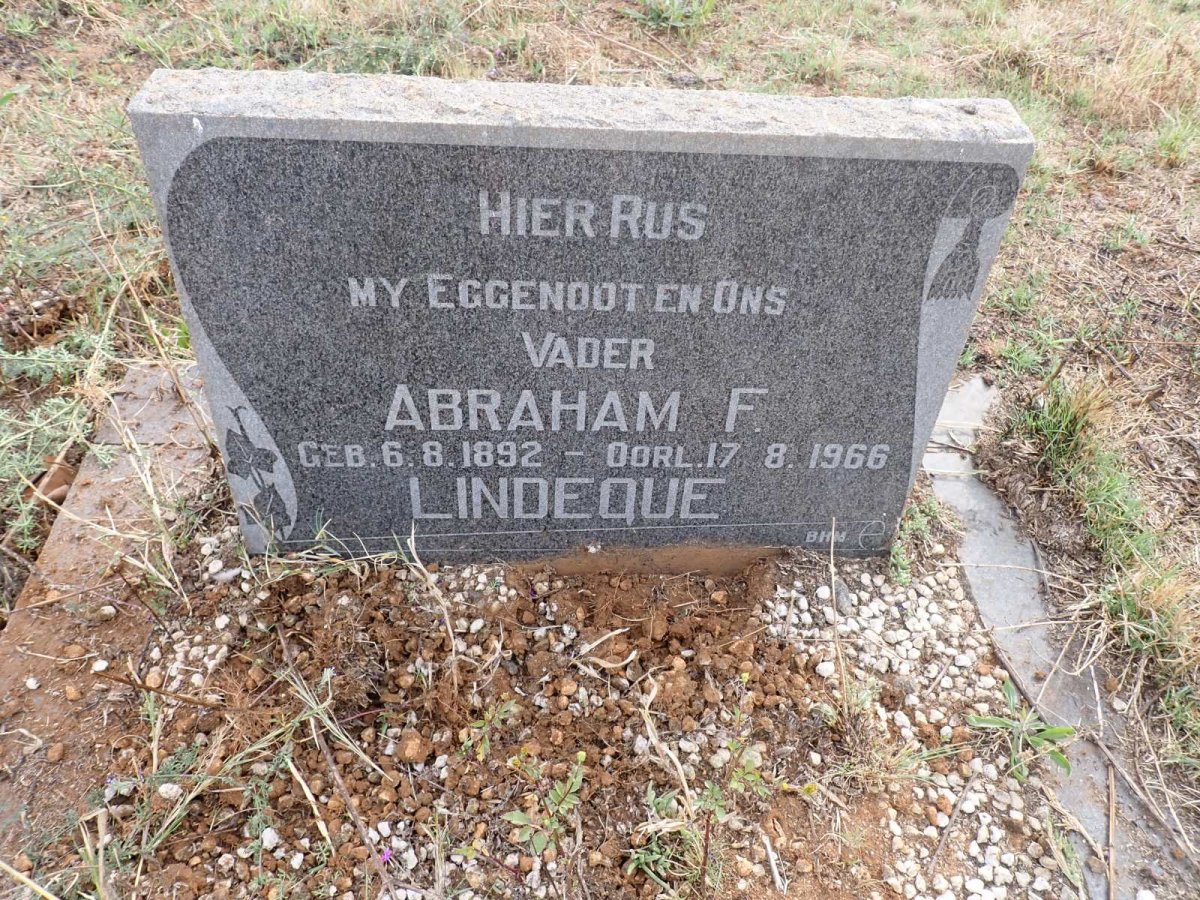 LINDEQUE Abraham F. 1892-1966