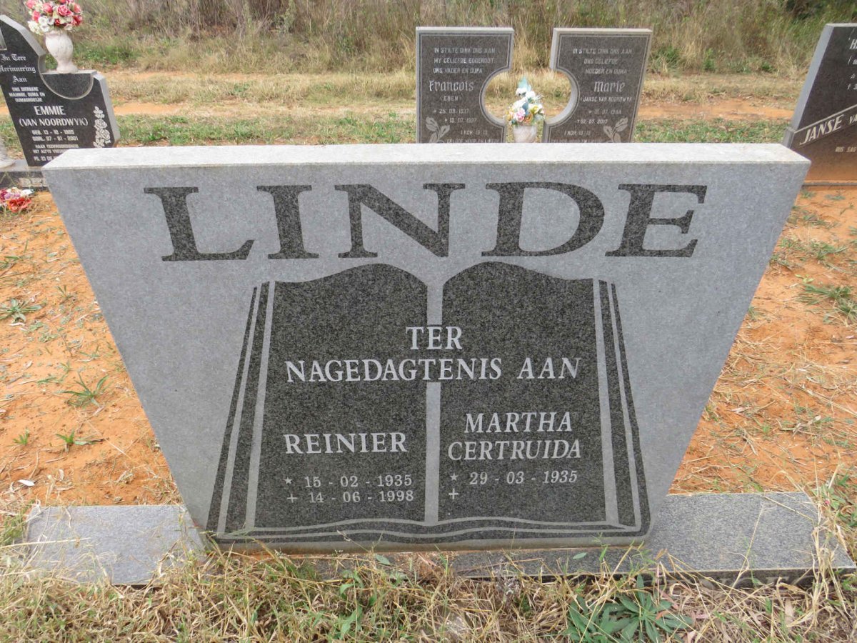 LINDE Reinier 1935-1998 & Martha Gertruida 1935-