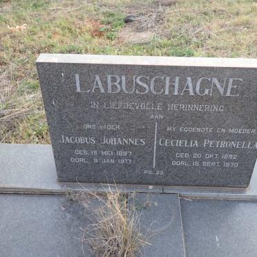LABUSCHAGNE Jacobus Johannes 1887-1977 & Cecielia Petronella 1892-1970