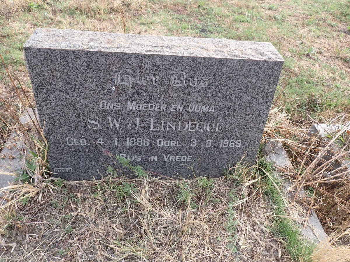 LINDEQUE S.W.J. 1896-1969