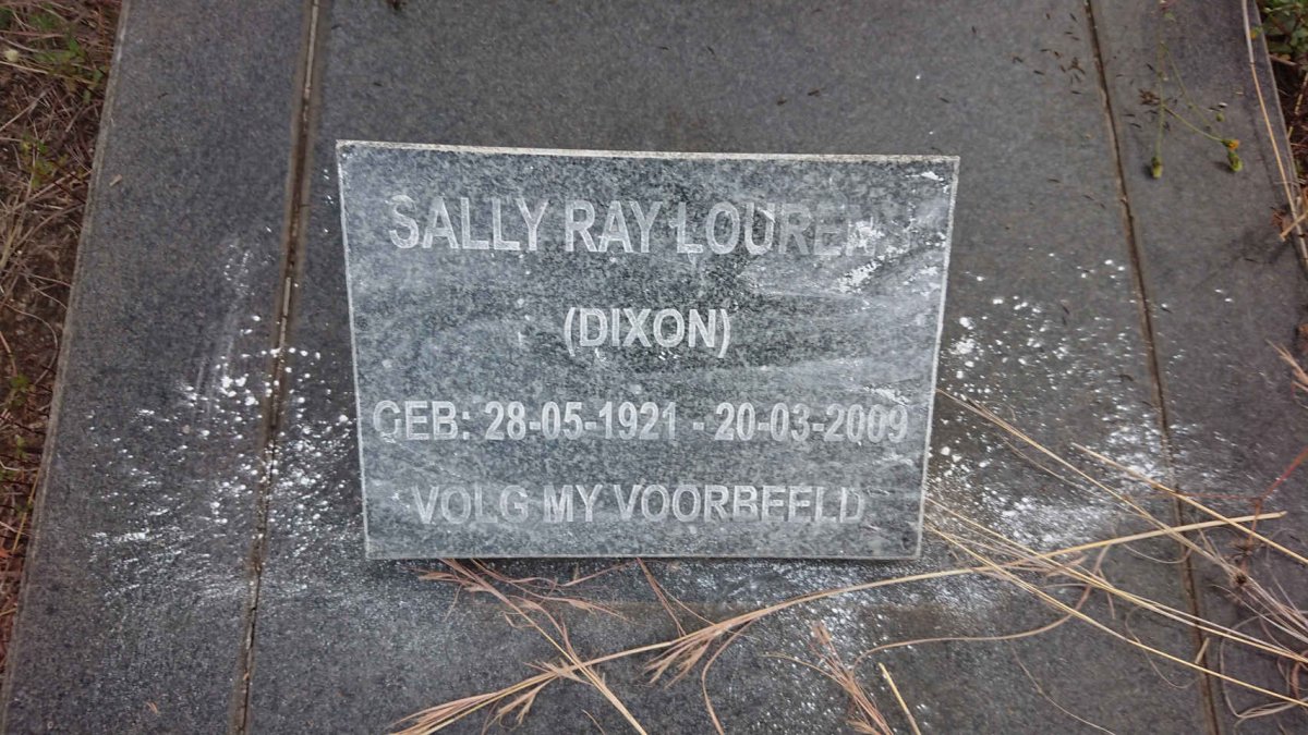 LOURENS Sally Ray nee DIXON 1921-2009