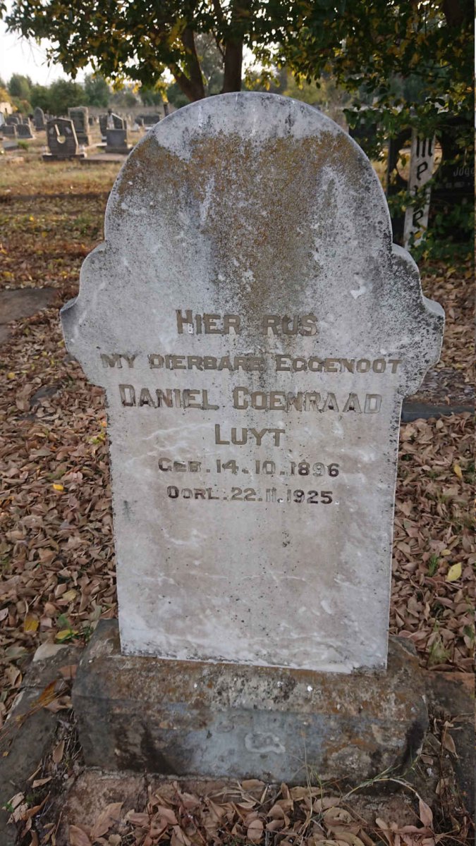 LUYT Daniel Coenraad 1896-1925