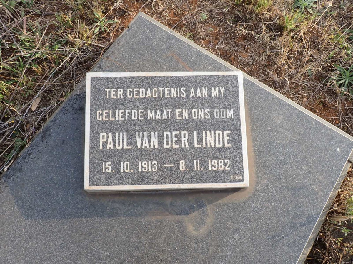 LINDE Paul, van der 1913-1982