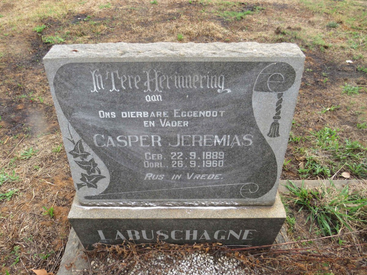 LABUSCHAGNE Casper Jeremias 1889-1960