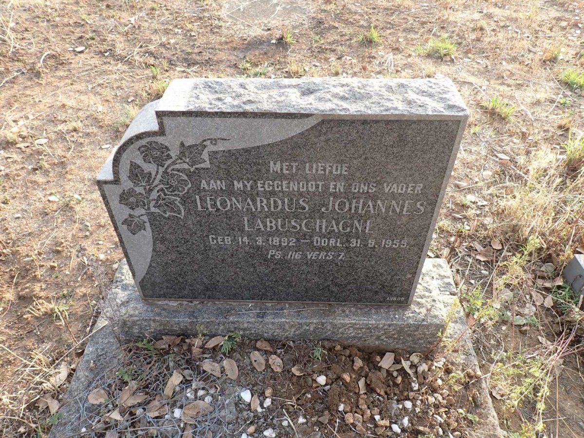 LABUSCHAGNE Leonardus Johannes 1892-1955