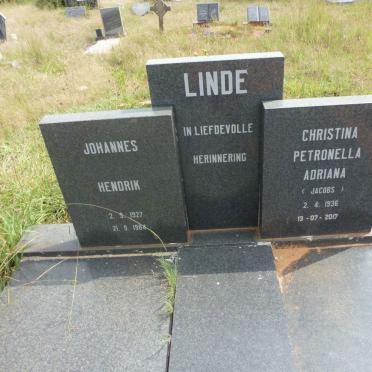 LINDE Johannes Hendrik 1927-1984 &amp; Christina Petronella Adriana JACOBS 1936-2017