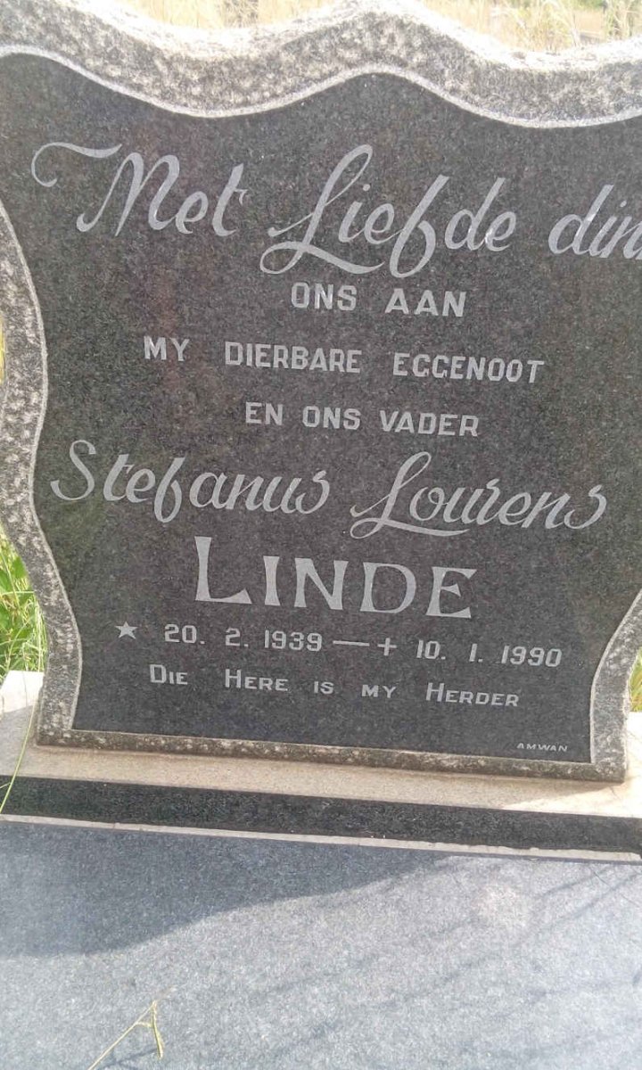 LINDE Stefanus Lourens 1939-1990