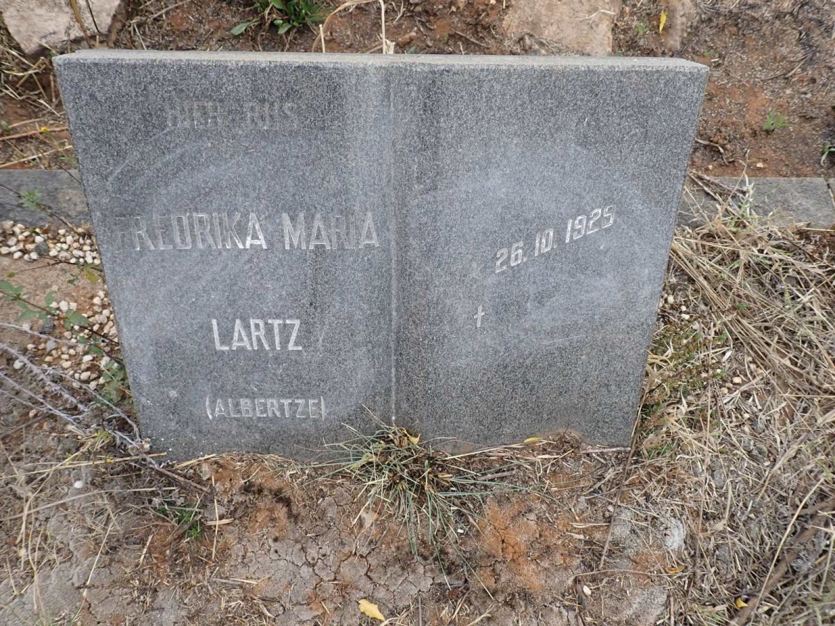 LARTZ Fredrika Maria nee ALBERTZE 1925-