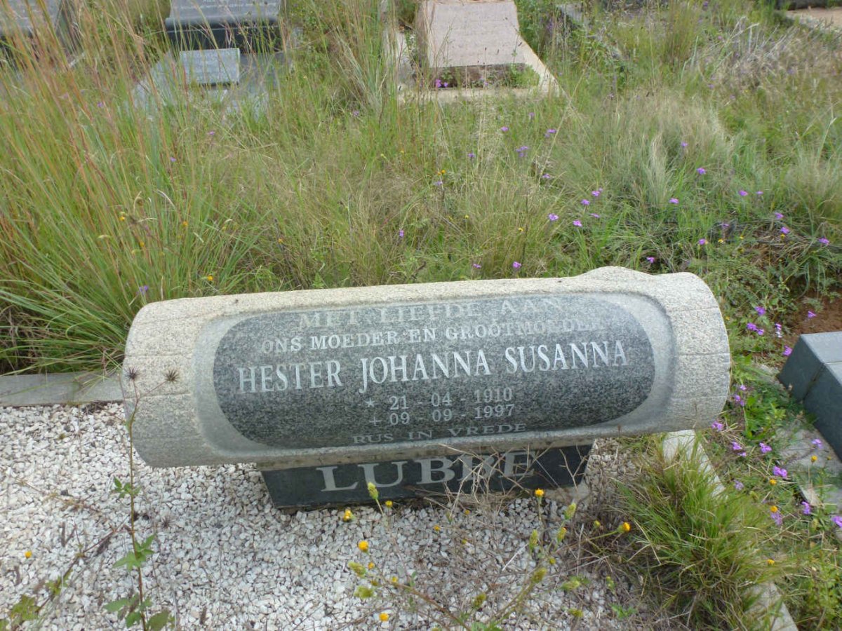 LUBBE Gideon Rudolph 1905-1970 &amp; Hester Johanna Susanna 1910-1997 :: LUBBE Francois Frederik Johannes 1930-1986