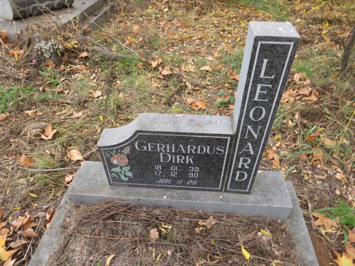 LEONARD Gerhardus Dirk 1939-1990
