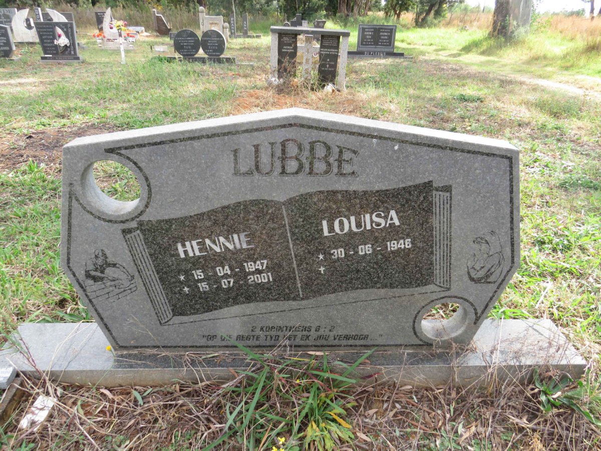 LUBBE Hennie 1947-2001 & Louisa 1946-