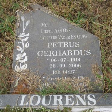 LOURENS Petrus Gerhardus 1914-2006