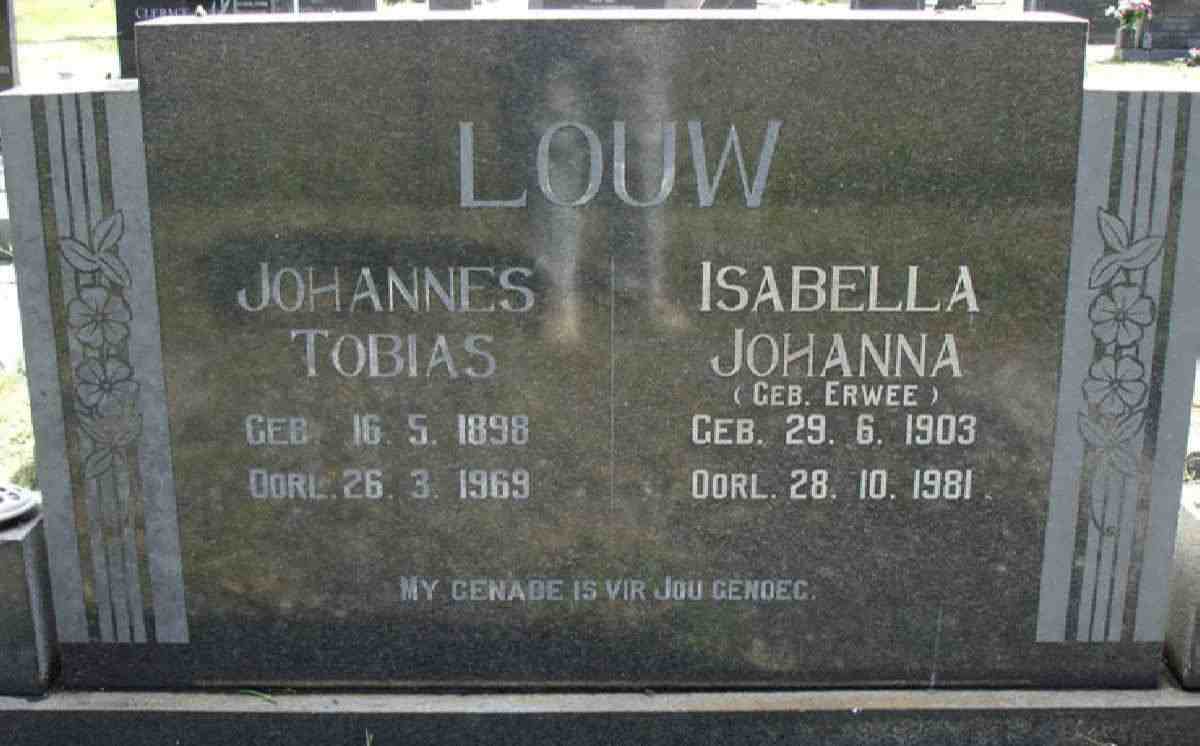 LOUW Johannes Tobias 1898-1969 &amp; Isabella Johanna ERWEE 1903-1981