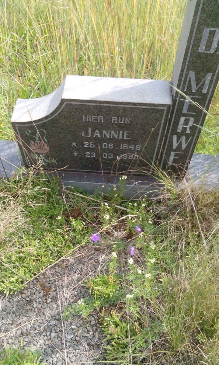 MERWE Jannie, v.d. 1948-1990