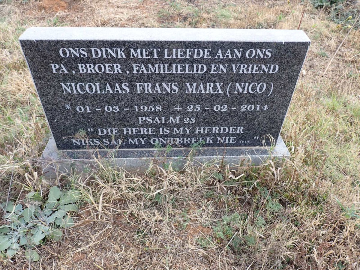 MARX Nicolaas Frans 1958-2014