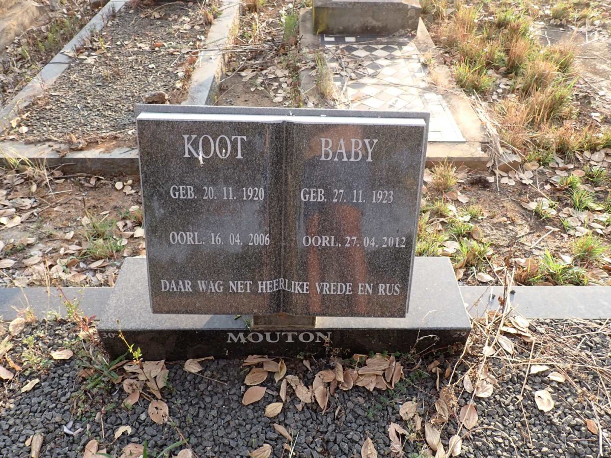 MOUTON Koot 1920-2006 & Baby 1923-2012