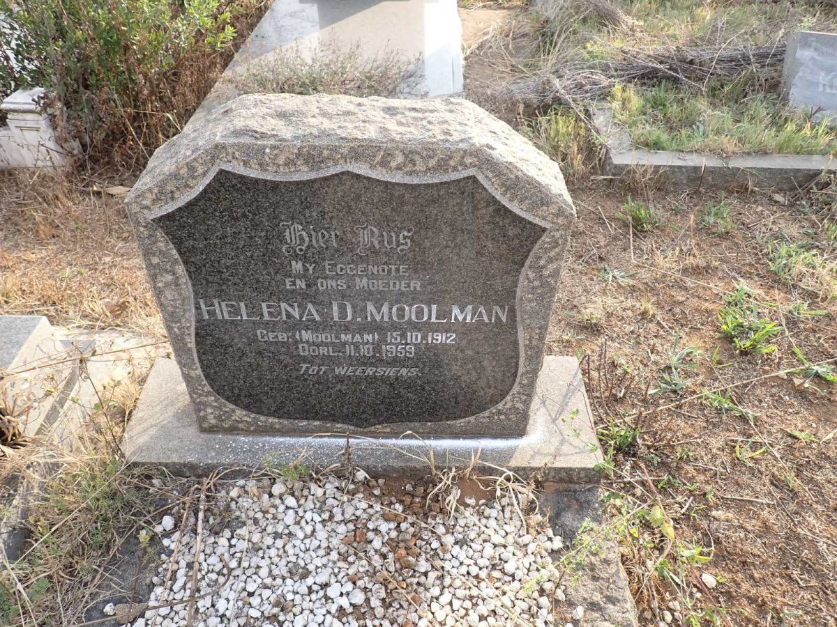 MOOLMAN Helena D. nee MOOLMAN 1912-1959
