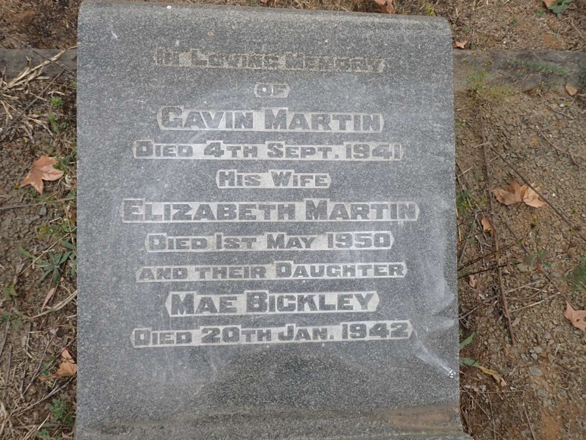 MARTIN Gavin -1941 & Elizabeth -1950 :: BICKLEY  Mae  -1942