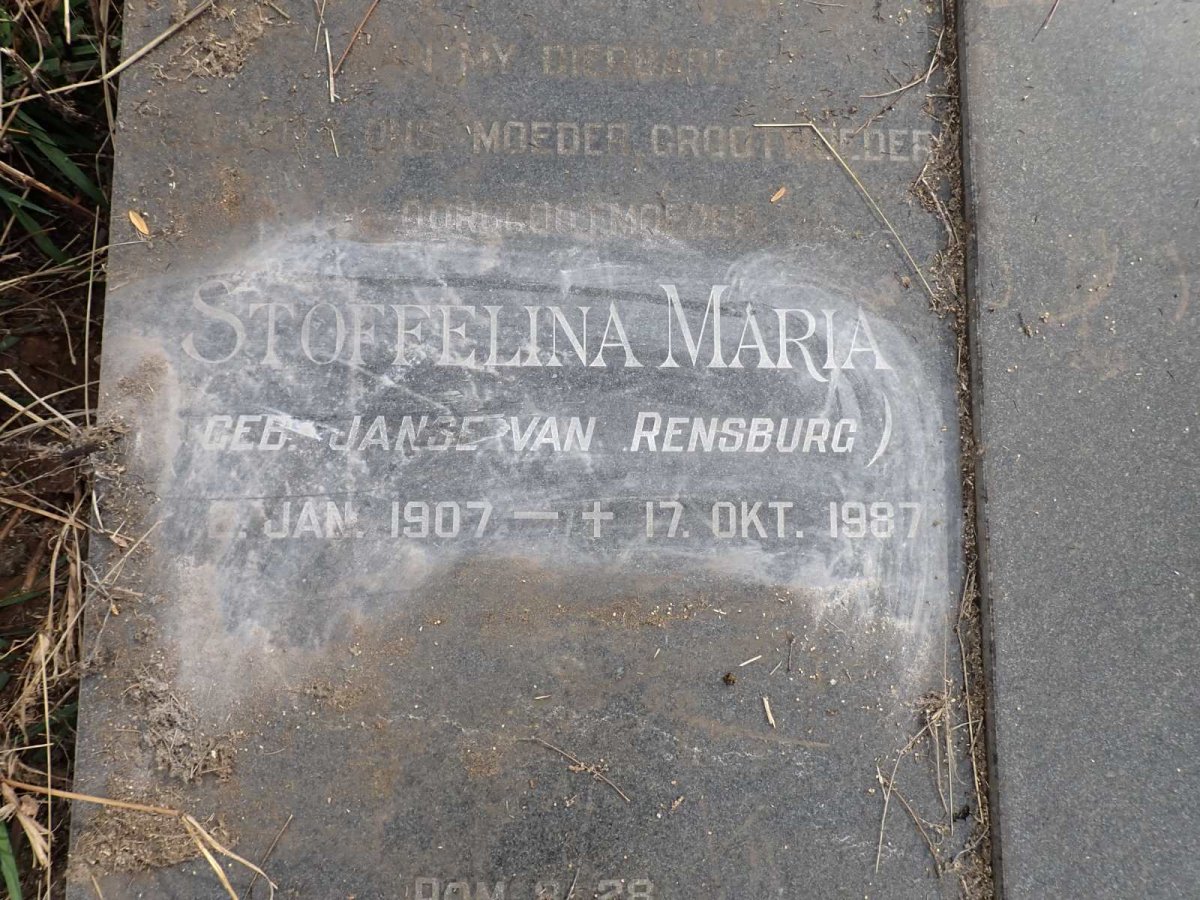 MURRAY Frederik Johannes 1895-1991 & Stoffelina Maria JANSE VAN RENSBURG 1907-1987  _2