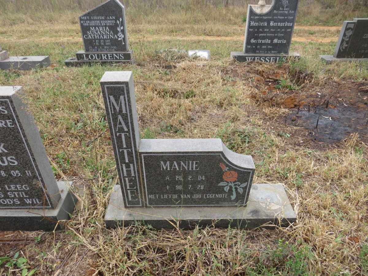 MATTHEE Manie 1928-1998