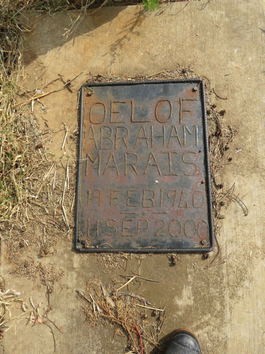 MARAIS Oelof Abraham 1940-2000