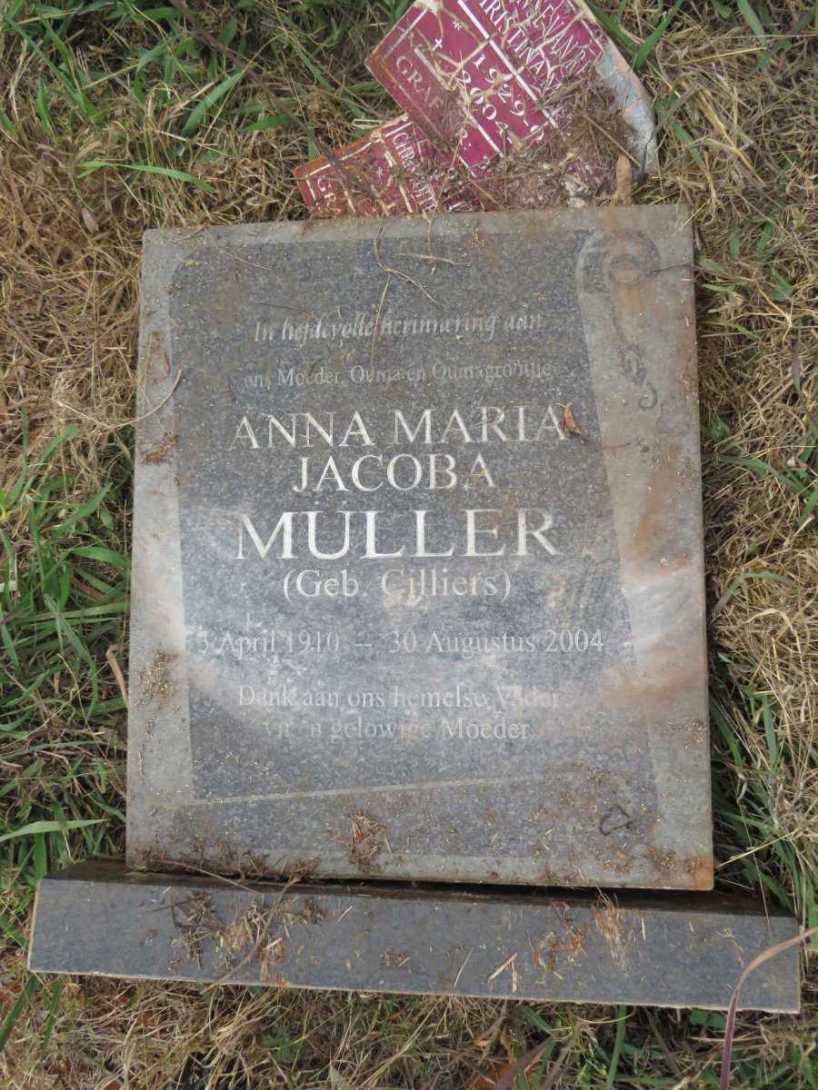 MULLER Anna Maria Jacoba nee CILLIERS 1910-2004