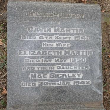 MARTIN Gavin -1941 & Elizabeth -1950 :: BICKLEY  Mae  -1942