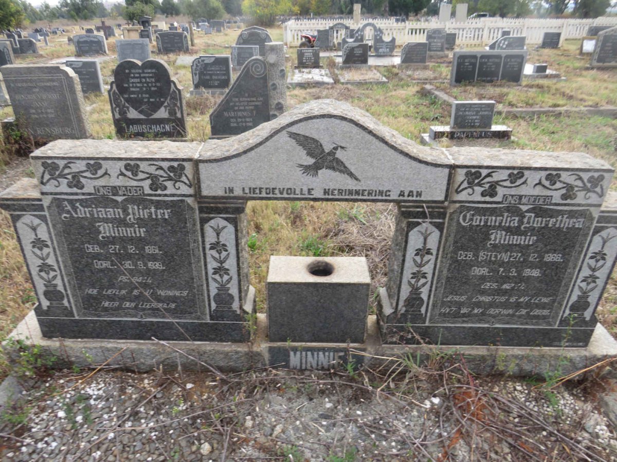 MINNIE Adriaan Pieter 1861-1939 & Cornelia Dorethea STEYN 186?-1948