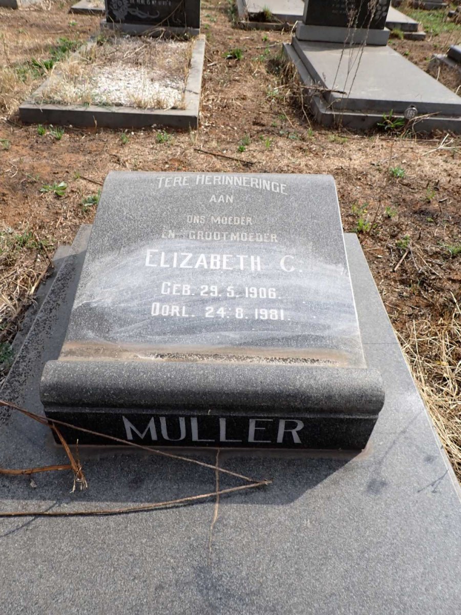 MULLER Elizabeth C. 1906-1981